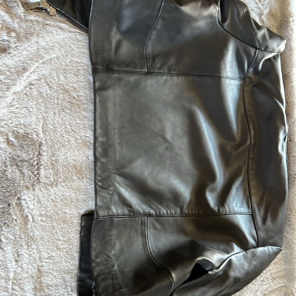 Ted Baker Claraya Fitted Paneled Leather Jacket - Picture 6 of 6